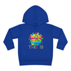 Toddler Hoodie — "I Have No Idea What This Is" Colorful Toy Graphic