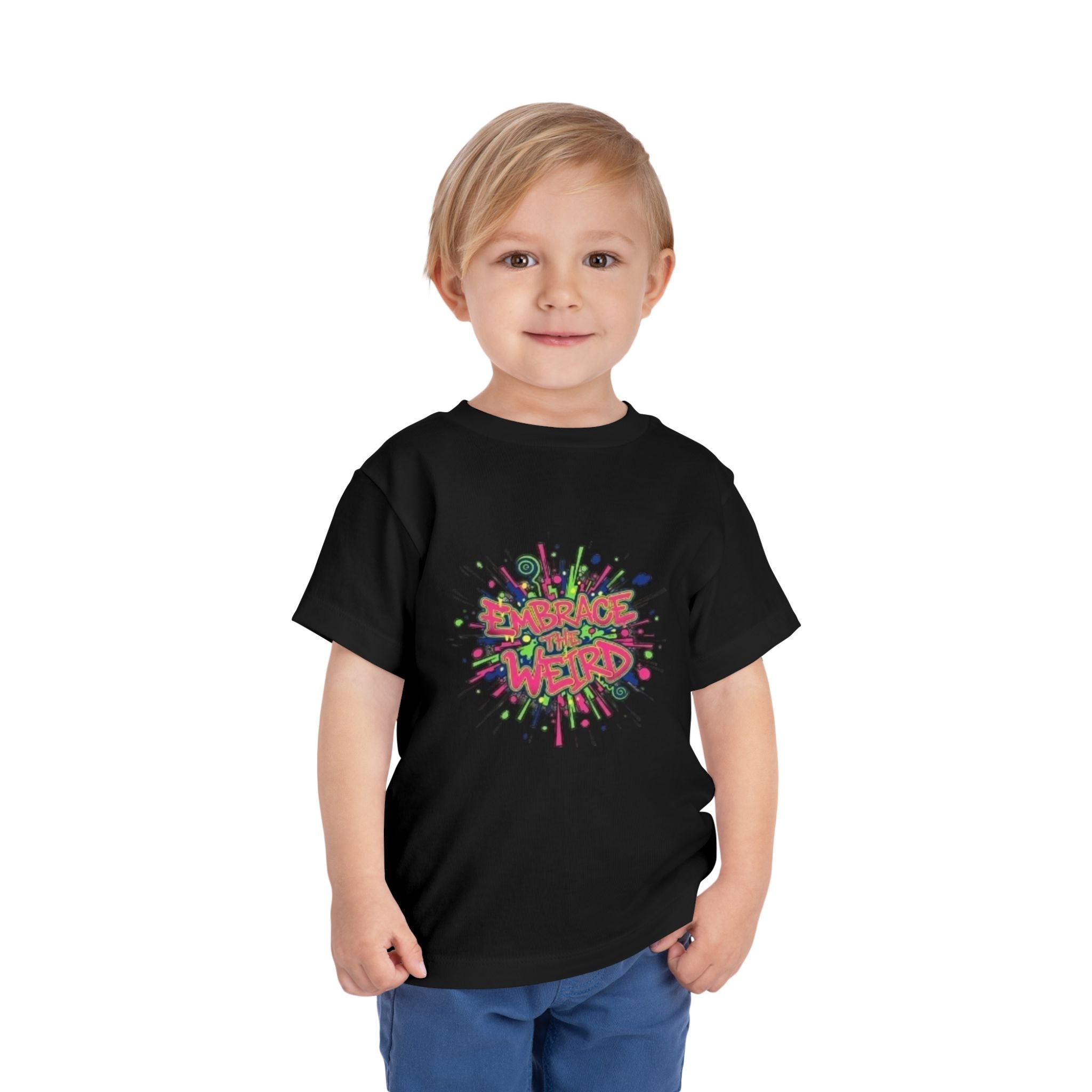 Toddler Tee — 'Embrace Your Weird' Colorful Graffiti Kids Shirt