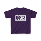 Kids Jesus T‑Shirt — Bold Cross Logo Christian Tee for Boys & Girls