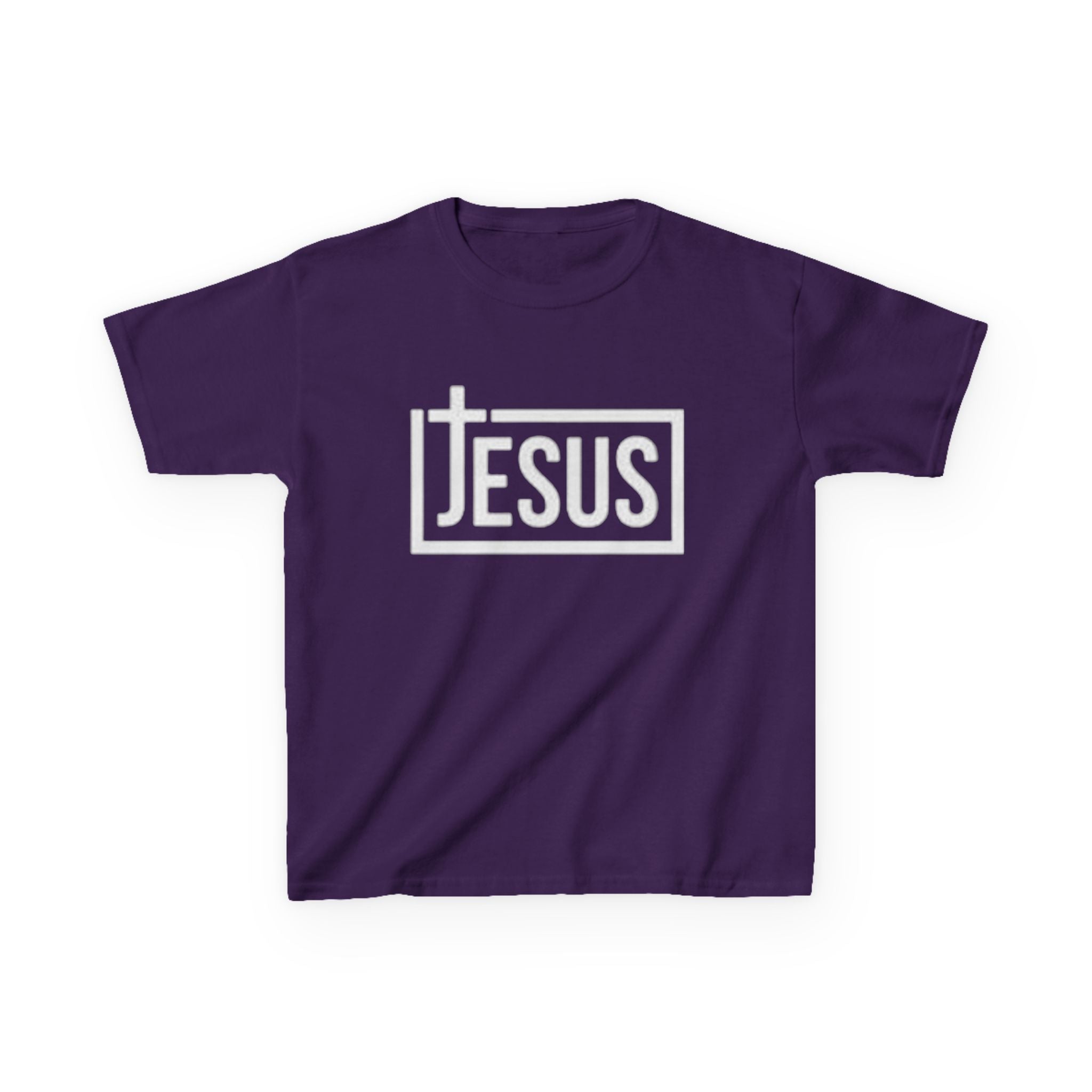 Kids Jesus T‑Shirt — Bold Cross Logo Christian Tee for Boys & Girls