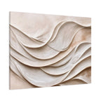 Neutral Abstract Wave Texture Matte Canvas Wall Art