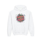Youth Hoodie — "Embrace the Weird" Colorful Graffiti Graphic