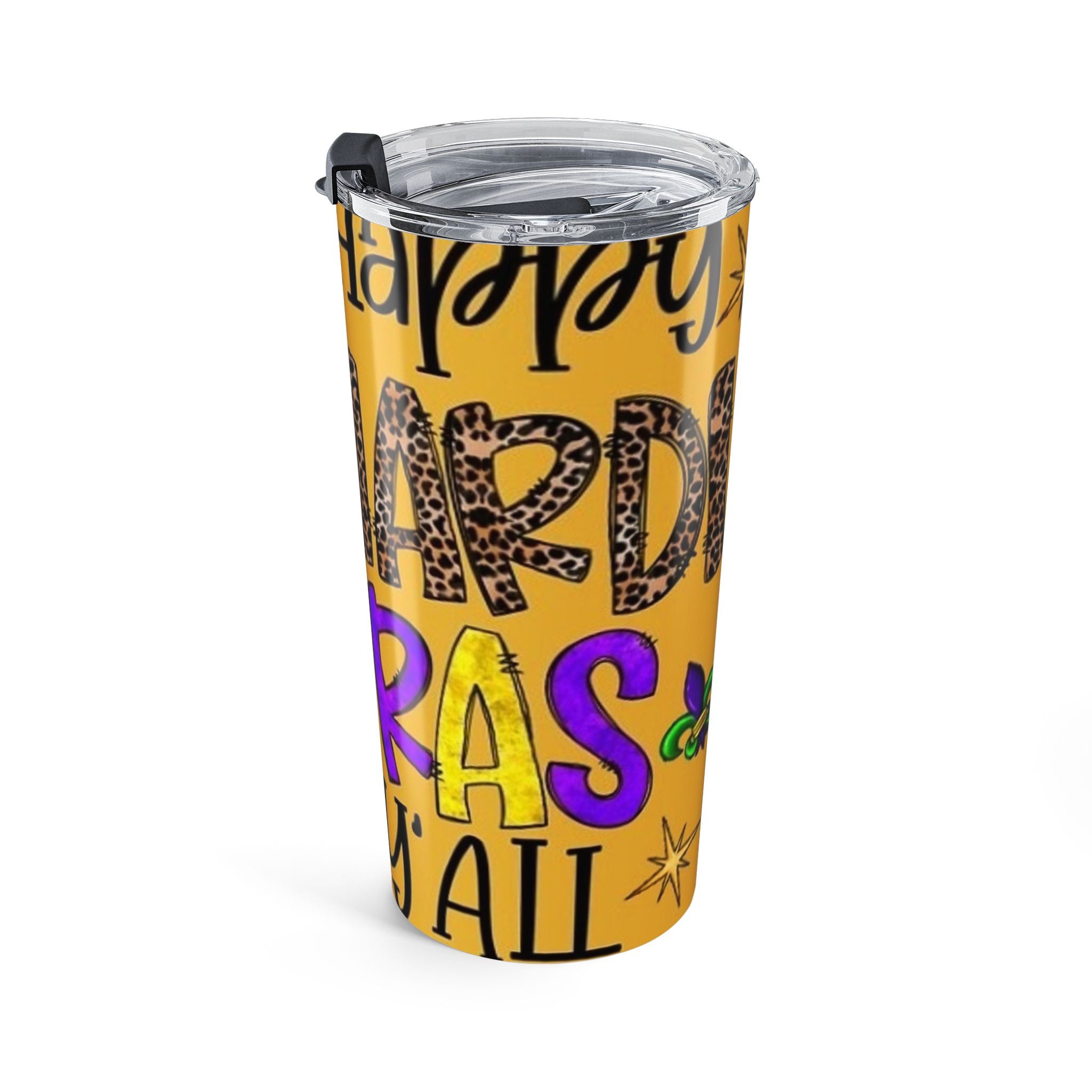 Mardi Gras Gnome 20oz Tumbler — Funny Beaded Parade Travel Cup
