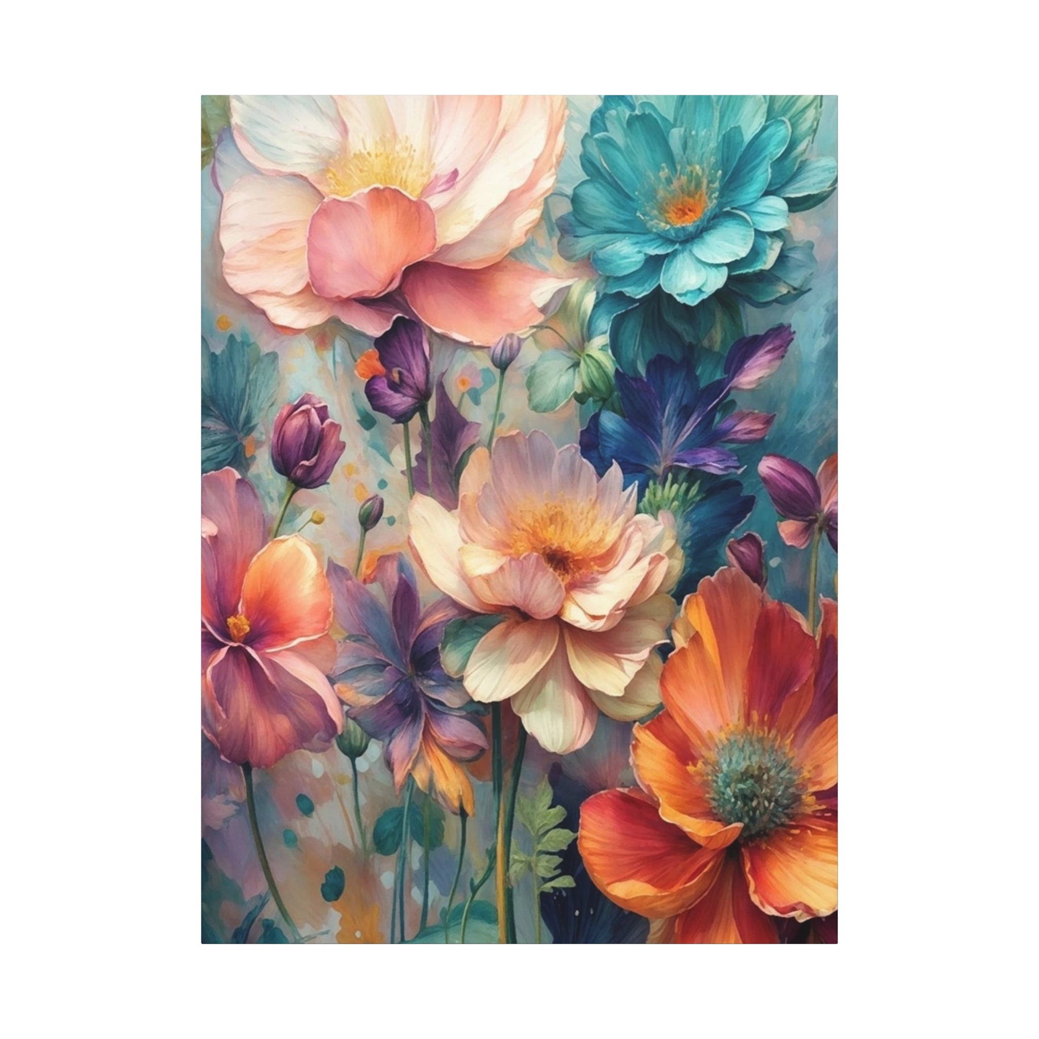 Floral Dreamscape Matte Canvas Print — Stretched 1.25"