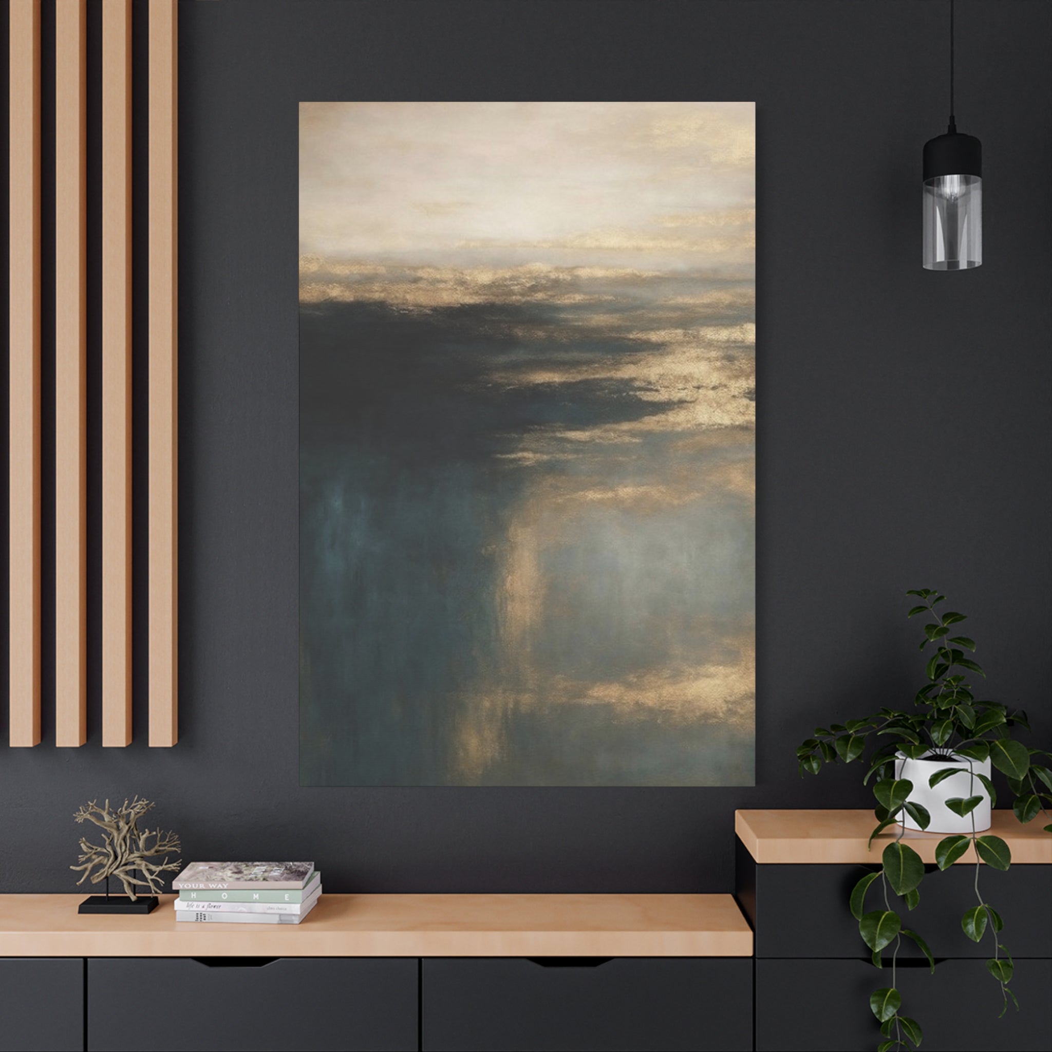 Abstract Stormy Seascape Canvas