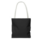 Full Moon Black Tote Bag — Moon Phase AOP Canvas Tote for Night Lovers
