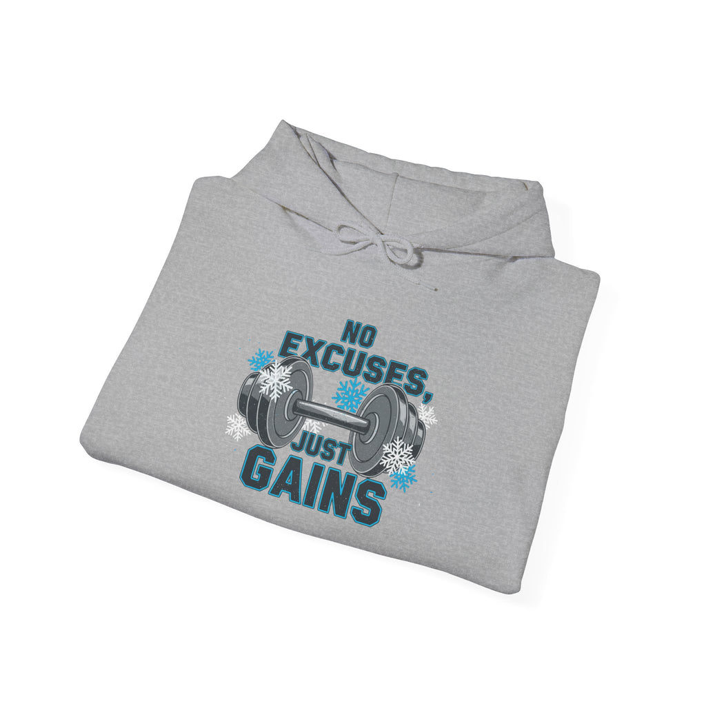 No Excuses Just Gains Hoodie | winter workout shirt, gym motivation hoodie
