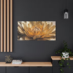 Golden Dahlia Matte Canvas Wall Art — Stretched 1.25"