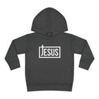 Toddler Jesus Hoodie – Kids Faith Pullover Fleece with 'JESUS' Box Logo