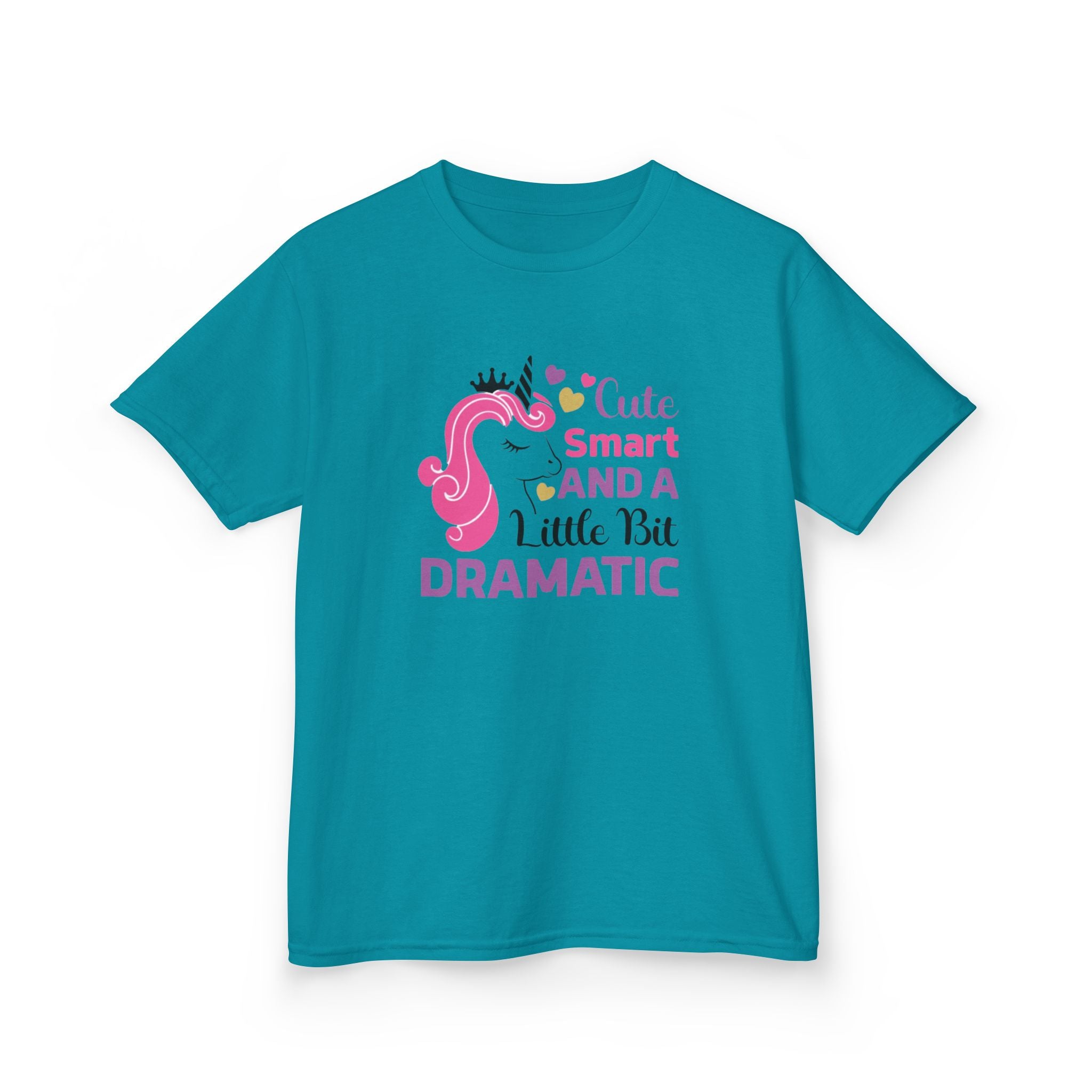 Kids T-Shirt — Cute Smart And A Little Bit Dramatic Unicorn Tee