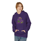 Mardi Gras Mask Hoodie — Purple Green Gold Carnival Pullover
