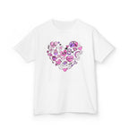 Kids Heart Doodle Tee — Cute Pink Valentine Heart Graphic Shirt