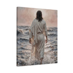 Jesus Walking on Water Matte Canvas Print