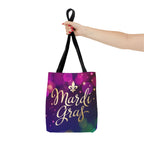 Mardi Gras Tote Bag — Purple Gold Fleur-de-Lis Celebration Tote