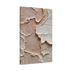 Neutral Textured Abstract Canvas Print — Beige & Cream Wall Art, Matte Stretched 1.25"