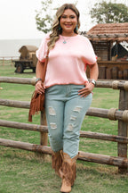 Short Batwing Sleeve PLUS Blouse
