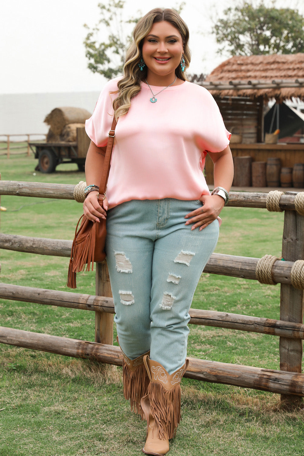 Short Batwing Sleeve PLUS Blouse