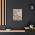 Neutral Textured Abstract Canvas Print — Beige & Cream Wall Art, Matte Stretched 1.25"