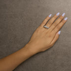 .925 Sterling Silver 1/2 Ctw Diamond Halo and Milgrain Engagement Ring Bridal Set (I-J Color, I3 Clarity)-4