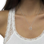 .925 Sterling Silver 1/6 cttw Diamond Heart Pendant Necklace (H-I, I1-I2)-3