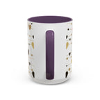 Heart Garland Accent Coffee Mug — Pink & Gold Valentine Ceramic