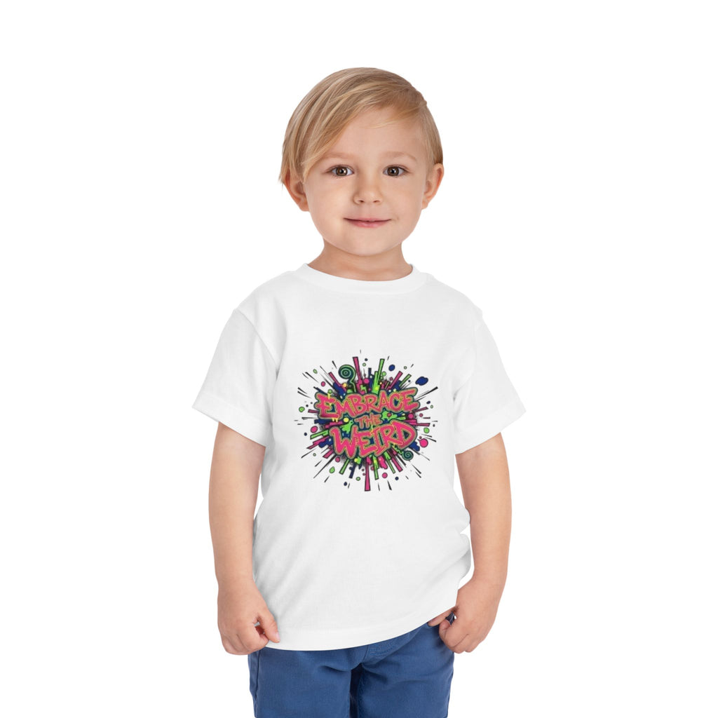 Toddler Tee — 'Embrace Your Weird' Colorful Graffiti Kids Shirt