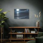 Moonlit Ocean Canvas Wall Art — Serene Night Seascape Matte Stretched Print
