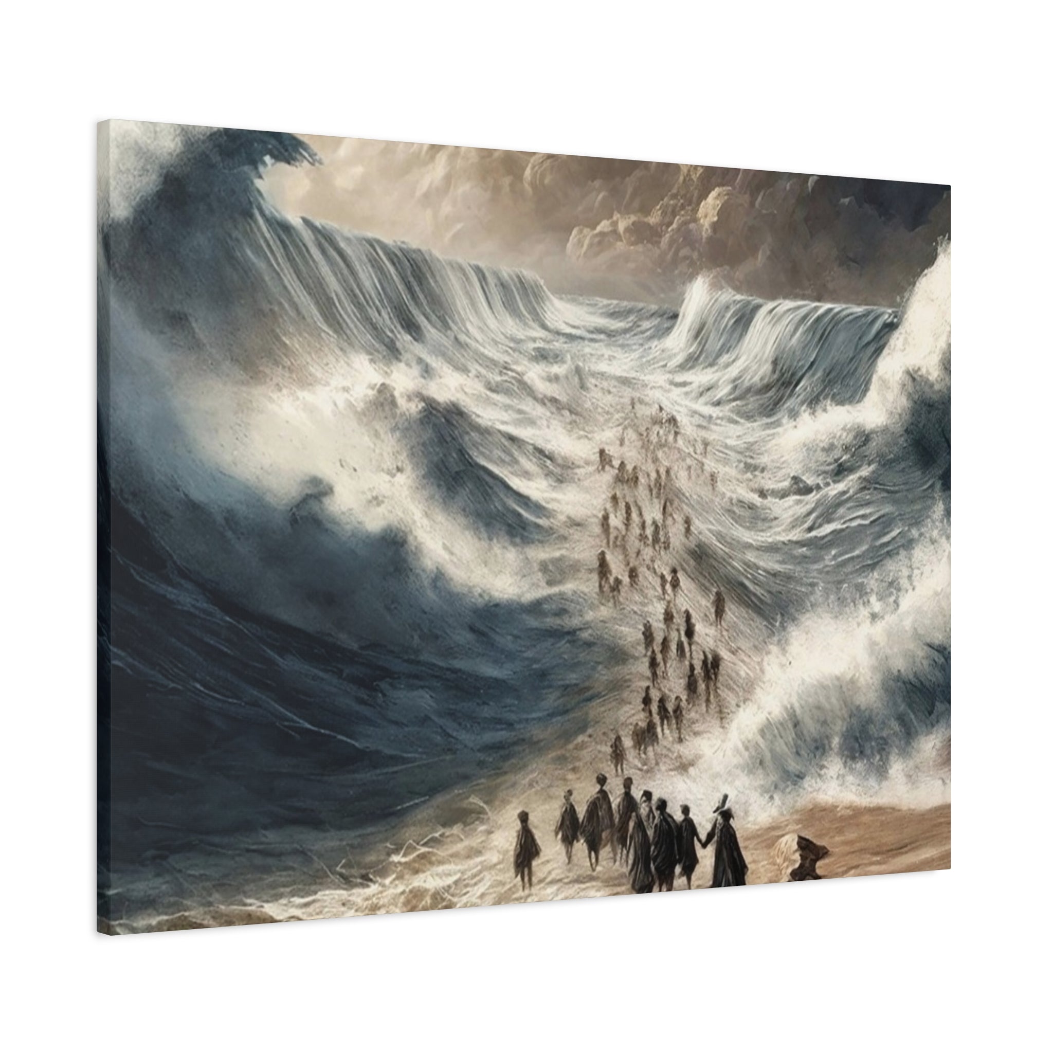Biblical Exodus Wall Canvas — Parting of the Red Sea Matte Stretched Canvas