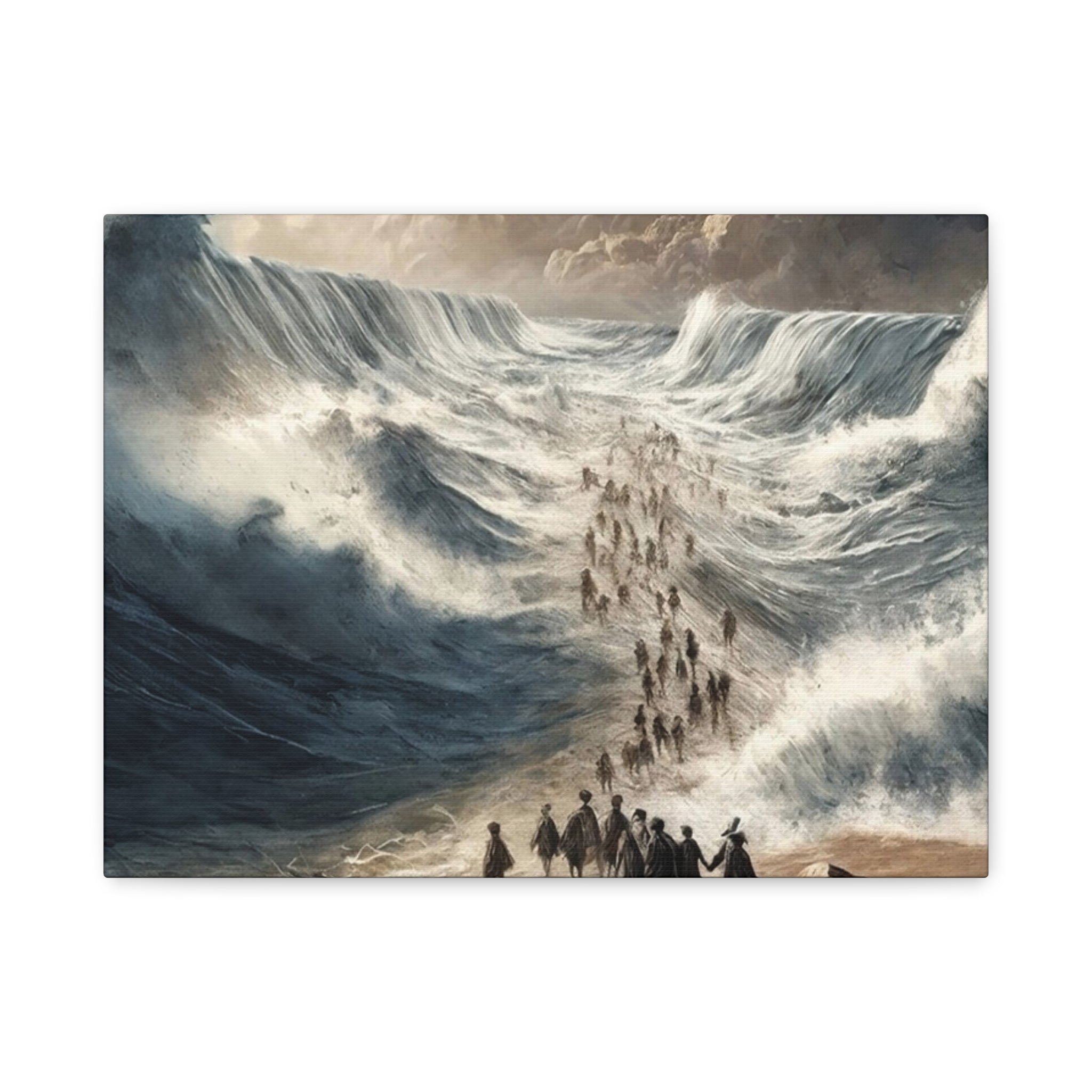Biblical Exodus Wall Canvas — Parting of the Red Sea Matte Stretched Canvas