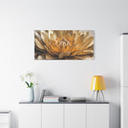Golden Dahlia Matte Canvas Wall Art — Stretched 1.25"