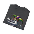Mardi Gras Jester Alligator T-Shirt — Carnival Croc Graphic Tee