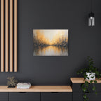 Abstract Gold Landscape Canvas Wall Art — Matte Stretched 1.25"
