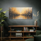 Abstract Gold Landscape Canvas Wall Art — Matte Stretched 1.25"