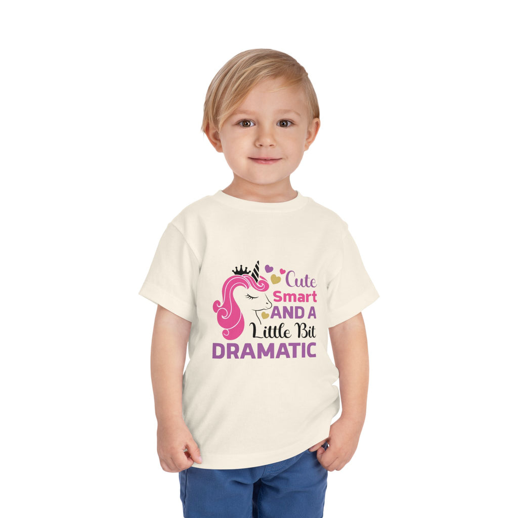 Toddler Tee — Cute Smart and a Little Bit Dramatic Unicorn Shirt