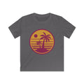 Kids Sunset Palm T-Shirt — Retro Beach Graphic Tee for Children