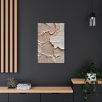Neutral Textured Abstract Canvas Print — Beige & Cream Wall Art, Matte Stretched 1.25"