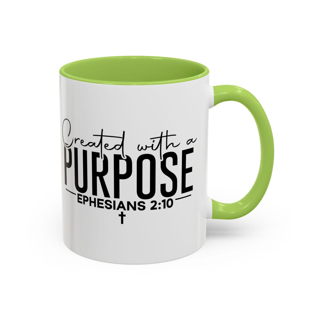 Created with a Purpose Ceramic Mug — Inspirational Ephesians 2:10 Coffee Cup