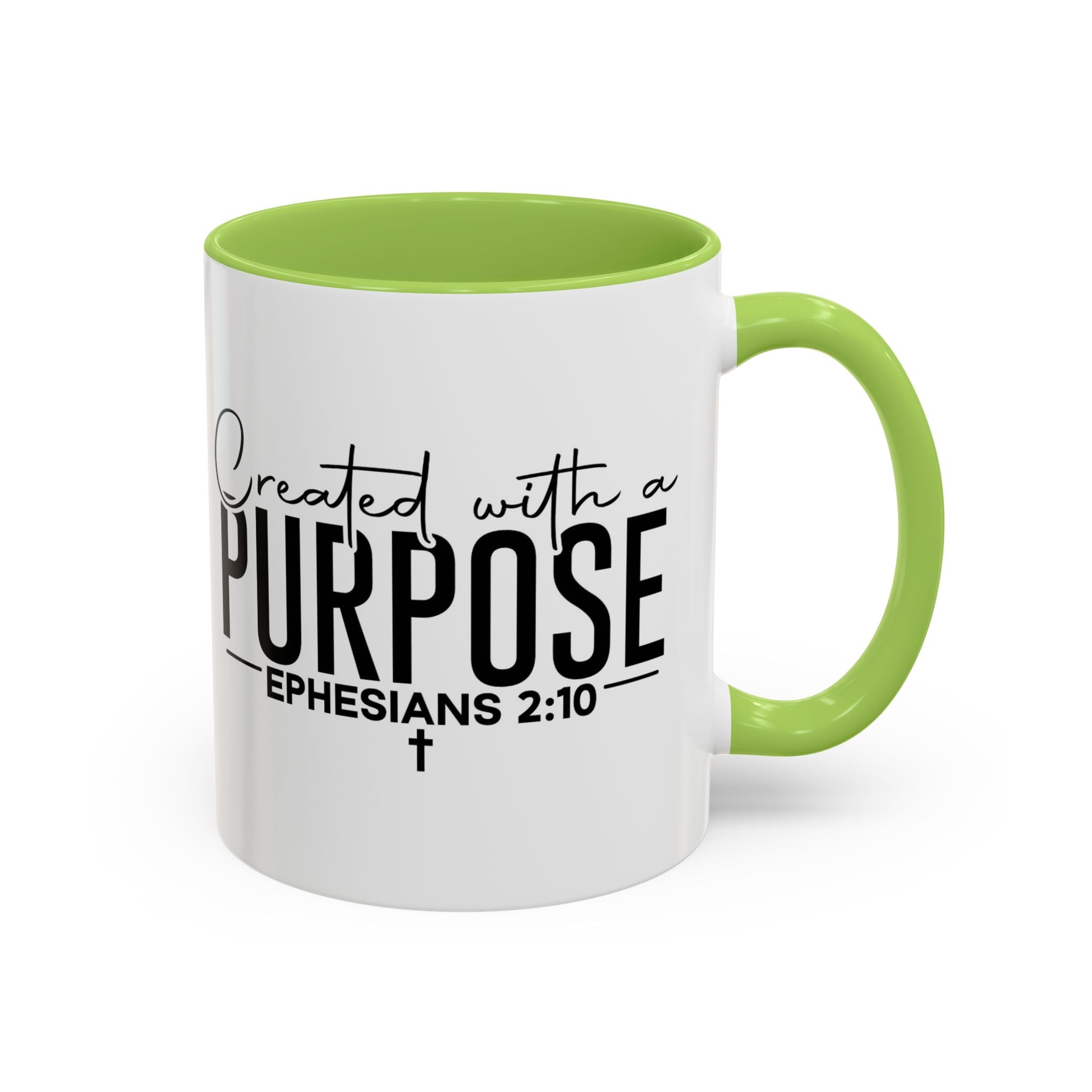 Created with a Purpose Ceramic Mug — Inspirational Ephesians 2:10 Coffee Cup