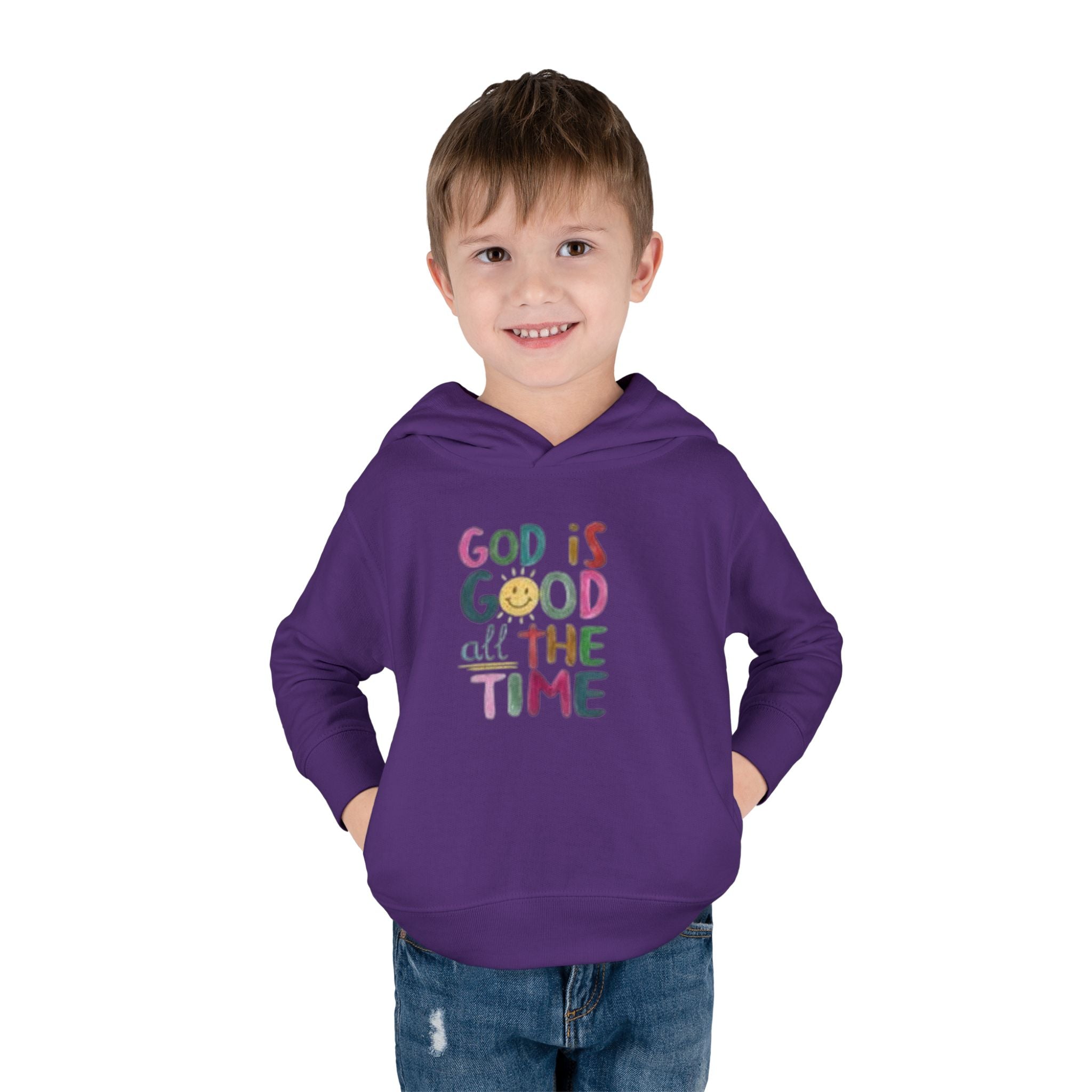 Toddler Hoodie — "God Is Good All The Time" Cute Faith Pullover