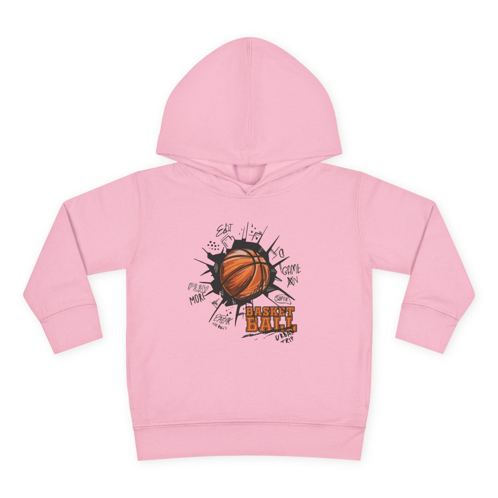 Toddler Basketball Hoodie – 'Ball' Graphic Pullover for Kids