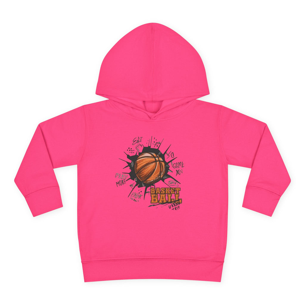Toddler Basketball Hoodie – 'Ball' Graphic Pullover for Kids