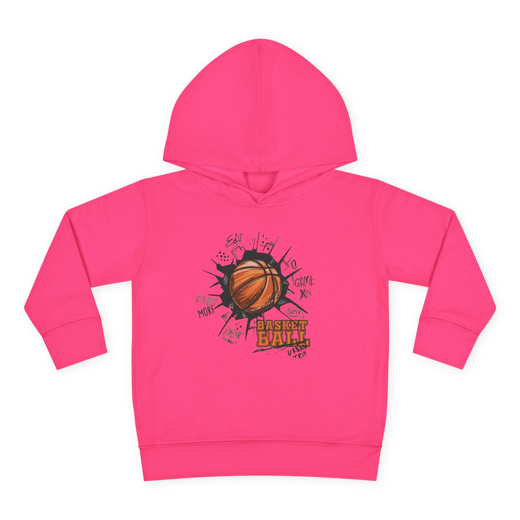 Toddler Basketball Hoodie – 'Ball' Graphic Pullover for Kids