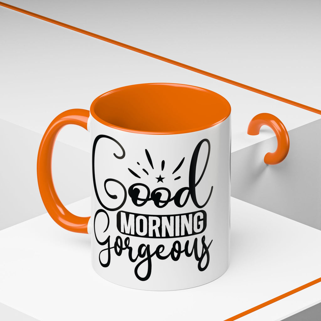 Good Morning Gorgeous Accent Coffee Mug – 11/15oz Pink Interior