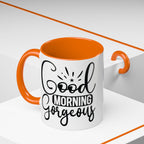Good Morning Gorgeous Accent Coffee Mug – 11/15oz Pink Interior