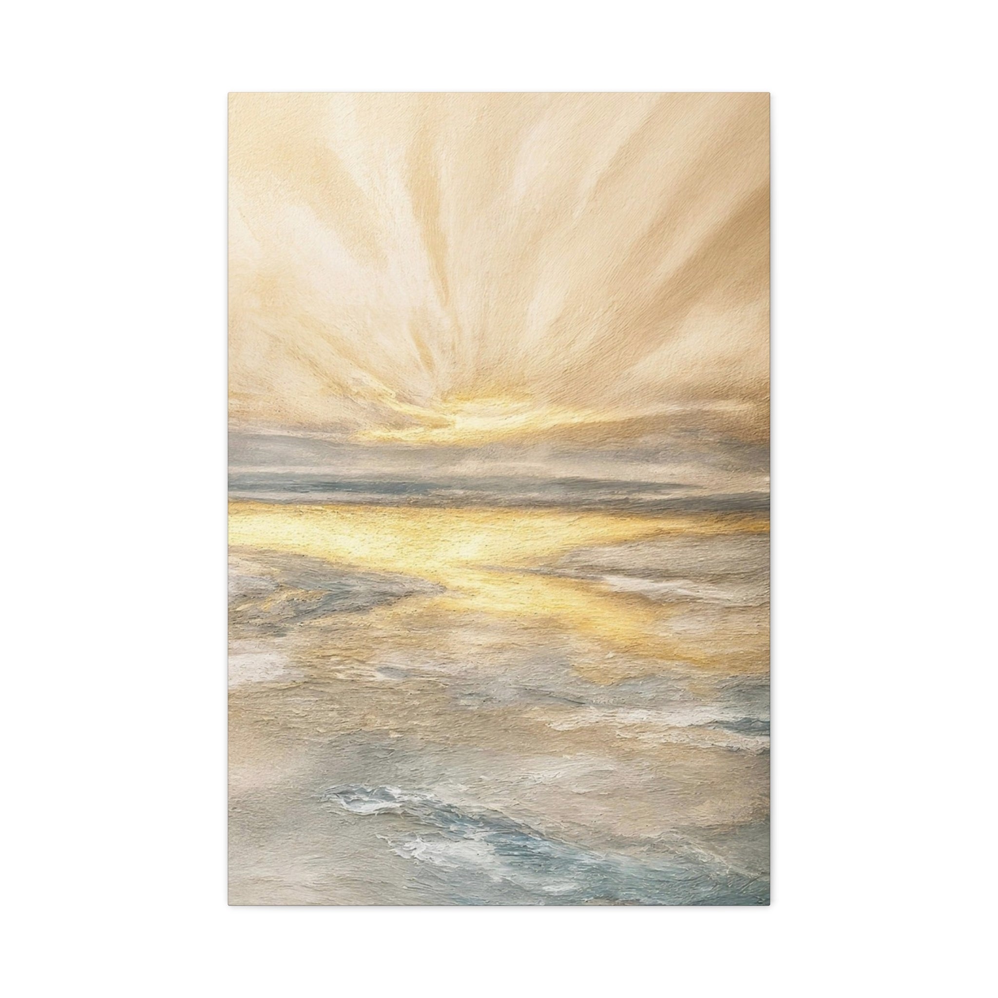 Golden Sunrise Seascape Canvas