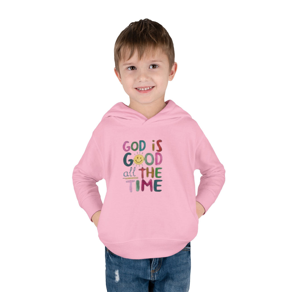 Toddler Hoodie — "God Is Good All The Time" Cute Faith Pullover