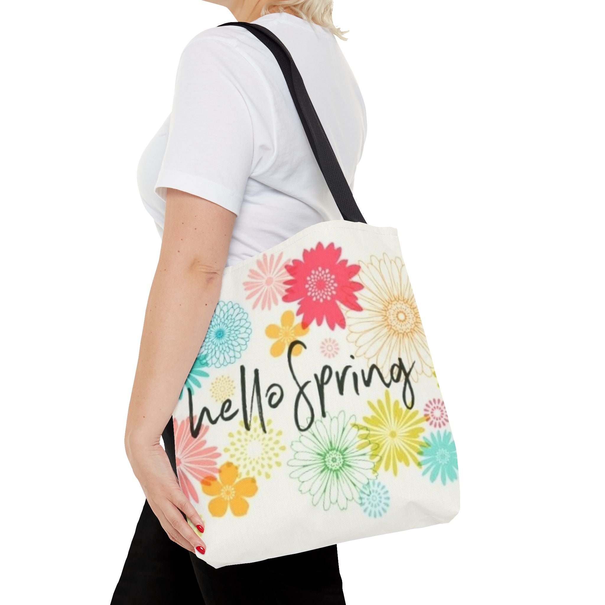 Hello Spring Floral Tote