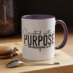 Created with a Purpose Ceramic Mug — Inspirational Ephesians 2:10 Coffee Cup