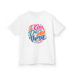 Kids T‑Shirt — "I Can Do All Things" Inspirational Rainbow Tee