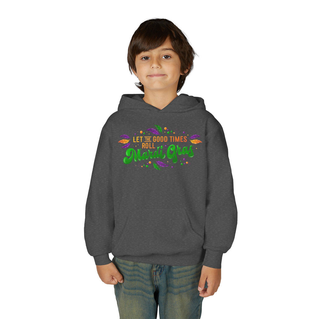 Mardi Gras Youth Hoodie - "Let the Good Times Roll" Celebration Pullover